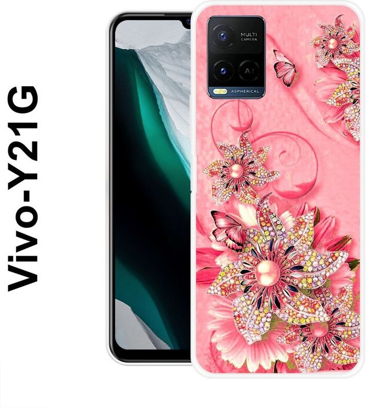KLC Back Cover for Vivo Y21, Vivo Y21T, VIvo Y21A,Vivo Y21G  (Pink, Grip Case, Silicon)