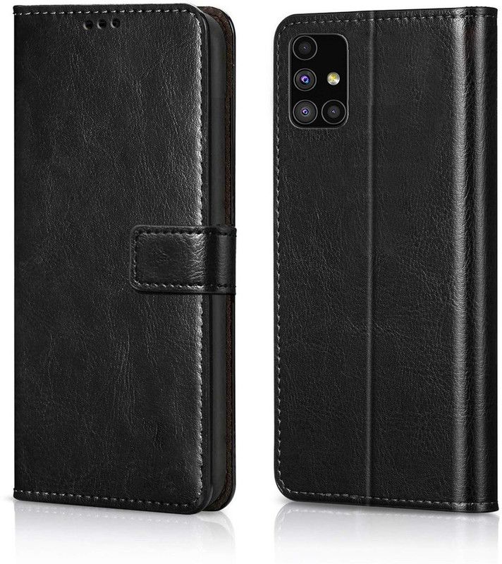 Nuvak Flip Cover for Samsung Galaxy M51  (Black, Magnetic Case, Pack of: 1)