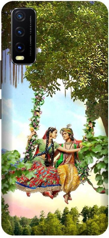 BYXIS Back Cover for Vivo Y20T Krishna, Radha Krishna, Lord Krishna, Krishan ji, god  (Multicolor, Shock Proof, Pack of: 1)