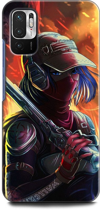 Wall Art Back Cover for REDMI Note 10T 5G GIRL, MASK, CUTE GIRL, ART, ANIME, RESPIRATOR, TEXTURE, MASK GIRL  (Multicolor, Dual Protection)