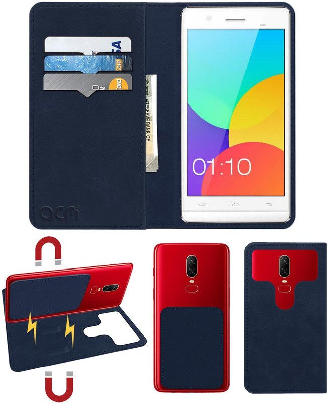 ACM Flip Cover for Xolo A1010  (Blue, Cases with Holder, Pack of: 1)