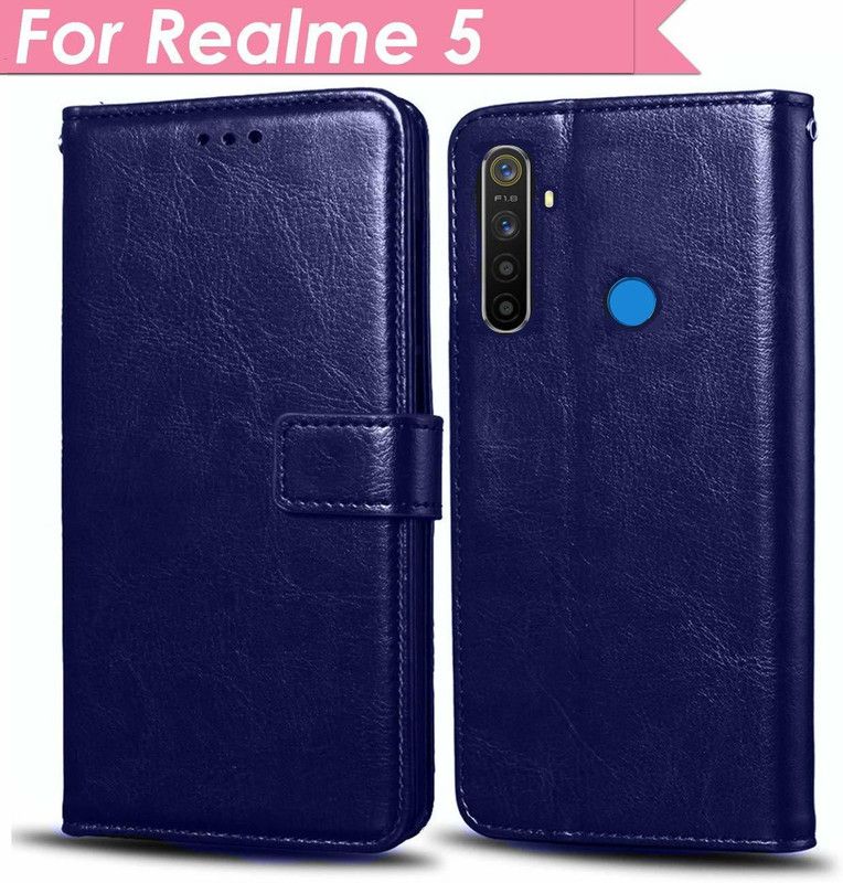 TROOZ Flip Cover for Realme Narzo 10, Realme 5, Realme 5s, Realme 5i  (Blue, Pack of: 1)