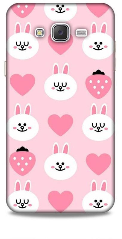Samsidhi Back Cover for Samsung Galaxy J7 - 2015  (Pink, White)