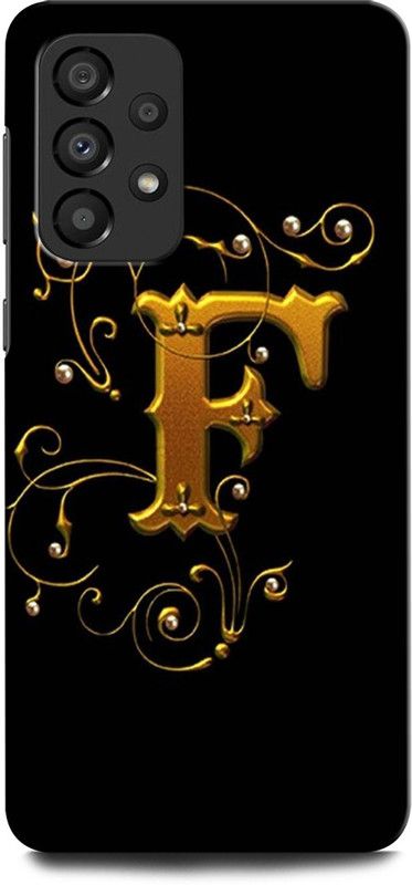 INTELLIZE Back Cover for SAMSUNG Galaxy A33 F, F LETTER, F ALPHABET, DESIGN  (Multicolor, Hard Case, Pack of: 1)