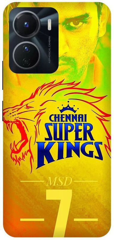 FRONK Back Cover for vivo Y16, V2204, MS, DHONI, MAHENDRA,SINGH, DHONI  (Yellow, Hard Case, Pack of: 1)