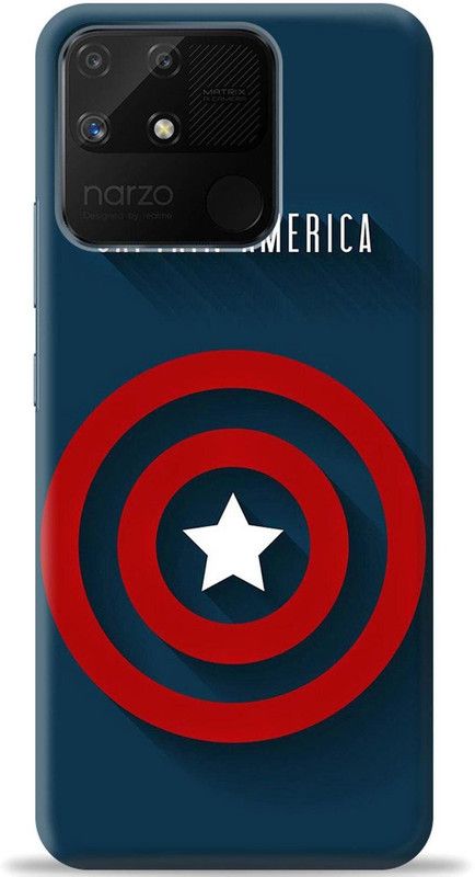 Loffar Back Cover for Realme Narzo 50A  (Blue, Shock Proof)