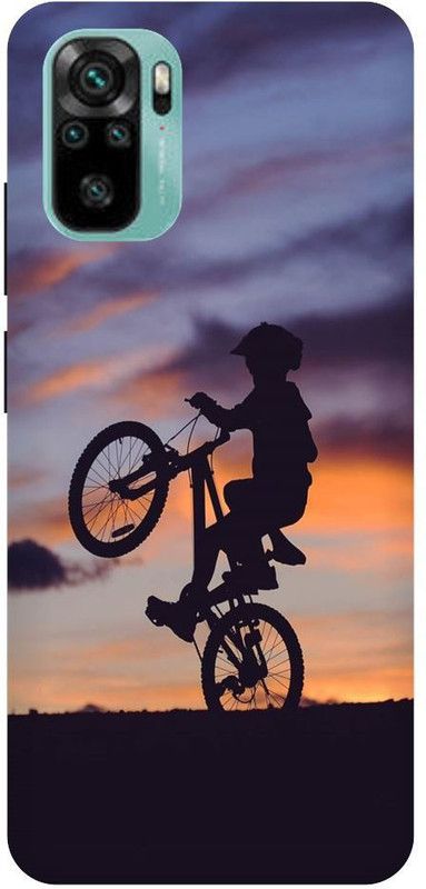 Bluvver Back Cover for Redmi Note10, M2101K7AI, Printed Bicycle Back Cover  (Multicolor, Hard Case, Pack of: 1)