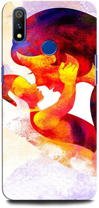 INTELLIZE Back Cover for Realme 3 RMX1825 MOM SON LOVE, MOM LOVE, MOM DAD LOVE, LOVE YOU MOM  (Multicolor, Hard Case, Pack of: 1)