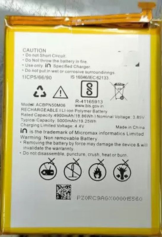long power For MICROMAX MICROMAX In Note 1 ACBPN50M06 Battery