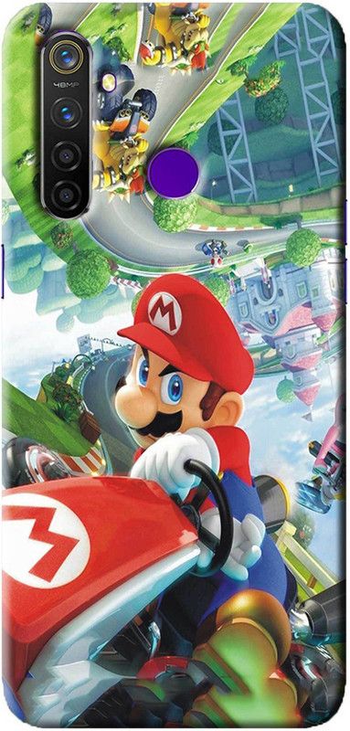 NDCOM Back Cover for Oppo Realme 5 Mario Cart Printed  (Multicolor, Hard Case, Pack of: 1)