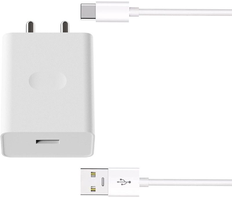 SB 33 W NA 4 A Mobile 33W 4A DASH/VOOC/SUPERDART Charger Made in India Adaptor with Type-C Devices 082 Charger with Detachable Cable  (White, Cable Included)
