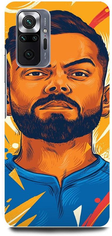 FRONK Back Cover for REDMI Note 10 Pro, VIRAT, KOHLI, SKETCH, ART  (Yellow, Hard Case, Pack of: 1)