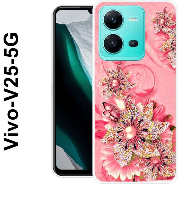 PALWALE BALAJI Back Cover for Vivo V25 5G  (Pink, Grip Case, Silicon)