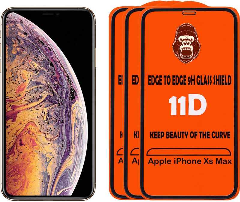 Unirock Tempered Glass Guard for Apple iPhone XS Max  (Pack of 3)