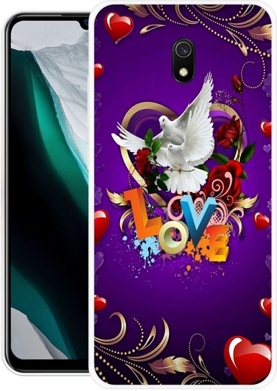 Looy Back Cover for Redmi 8A  (Blue, Flexible, Silicon, Pack of: 1)