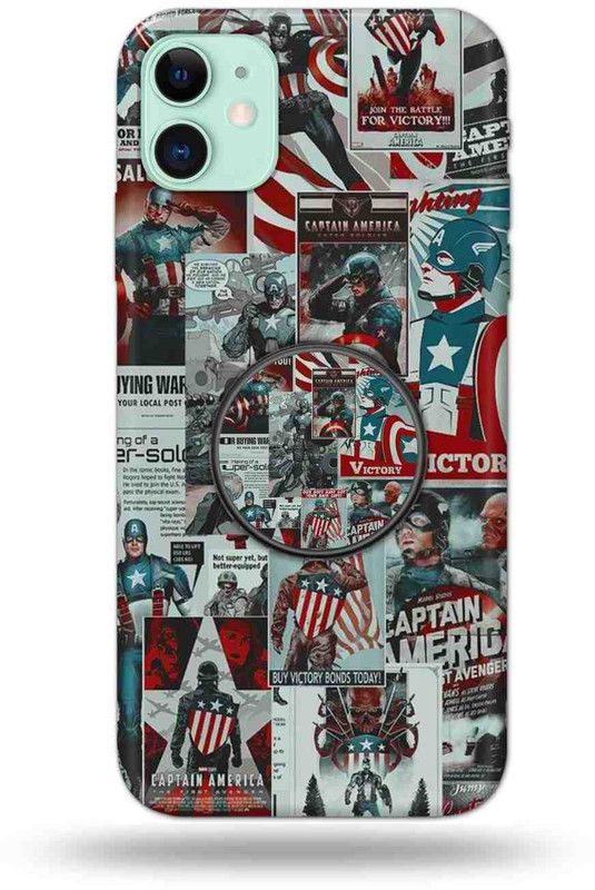 NDCOM Back Cover for iPhone 11  (Multicolor, Cases with Holder, Pack of: 1)