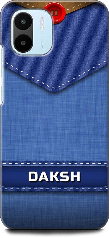 WallCraft Back Cover for REDMI A1 DAKSH NAME, D LETTER, BLUE, JEANS, ALPHABET, DESIGN  (Multicolor, Dual Protection, Pack of: 1)