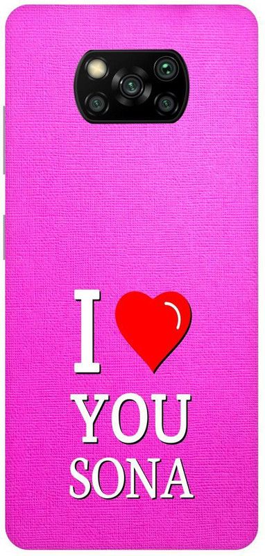 Zaplab Back Cover for Xiaomi Poco X3,MZB07Z4IN, I Love You Sona Printed Back Cover  (Multicolor, Hard Case, Pack of: 1)