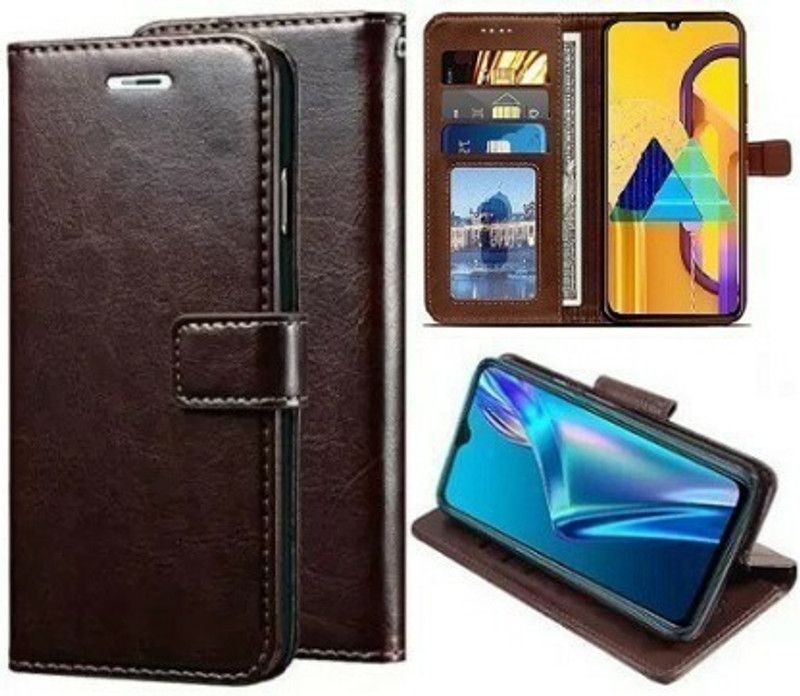 Aarnov Flip Cover for Oppo A5 (2020)  (Brown, Dual Protection, Pack of: 1)