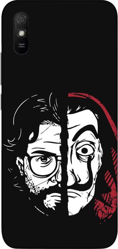 NDCOM Back Cover for REDMI 9A Professor And Mask Printed  (Multicolor, Hard Case, Pack of: 1)