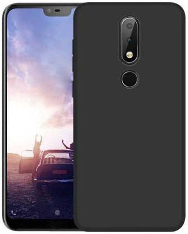 Mozo Back Cover for Nokia 6.1+  (Black, Flexible, Pack of: 1)
