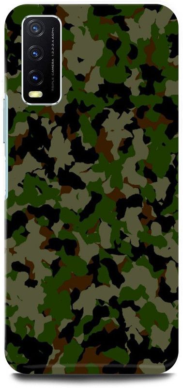 play fast Back Cover for Vivo Y12s, V2033 INDIAN, ARMY, TEXTURE, DRESS  (Khaki, Hard Case, Pack of: 1)