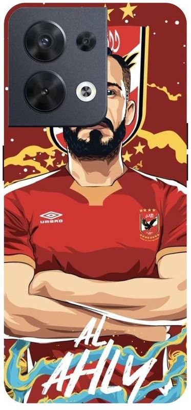 Wall Art Back Cover for OPPO RENO 8 (5G) Al Ahly, Sportman, Sports Printed  (Multicolor, Dual Protection, Pack of: 1)