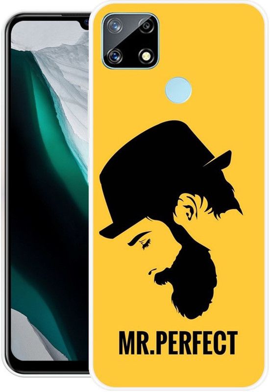 DESILOVE Back Cover for Realme C25  (Yellow, Grip Case, Silicon, Pack of: 1)