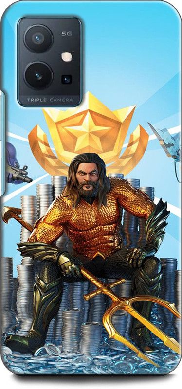 Wall Art Back Cover for Vivo T1 (5G) Aquaman, Fortnite, Battle pass  (Multicolor, Dual Protection, Pack of: 1)