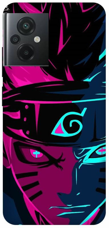FRONK Back Cover for POCO M5, MZB0CEZIN, NARUTO, SHIPPUDEN, ANIME, NEON  (Purple, Hard Case, Pack of: 1)