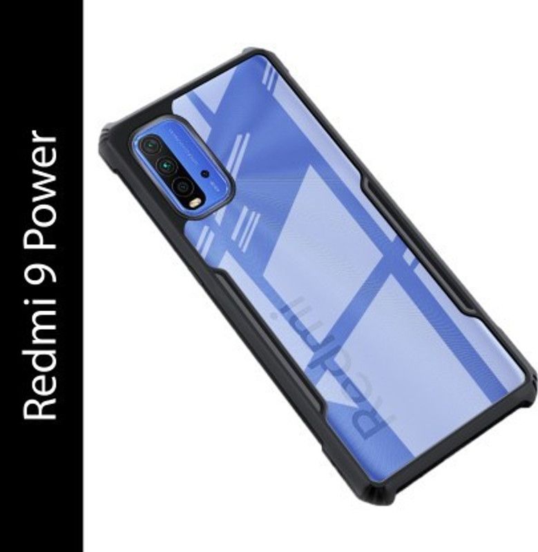 Cermarise Back Cover for Redmi 9 Power  (Black, Camera Bump Protector, Pack of: 1)