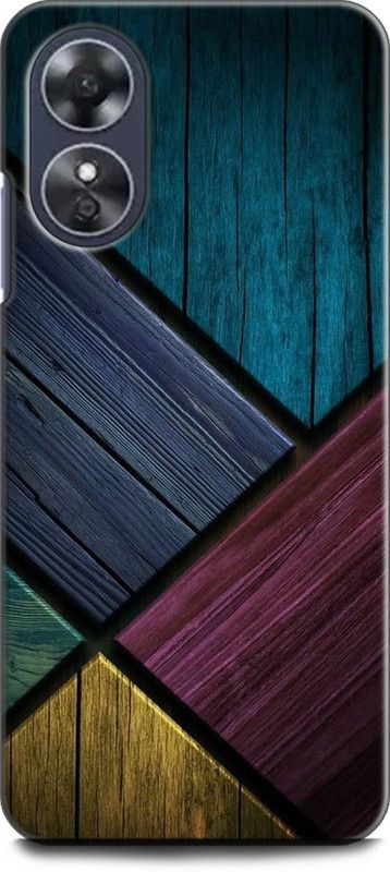 WallCraft Back Cover for OPPO A17, CPH2477 WALL, BLUE WALL, TEXTURE, ABSTRACT ART, COLORFUL  (Multicolor, Dual Protection, Pack of: 1)