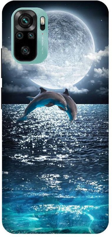BYXIS Back Cover for Redmi Note10 Pro Max dolphin, fish, Moon, Water, nature, Night, Cool, Wallpaers  (Multicolor, Shock Proof, Pack of: 1)