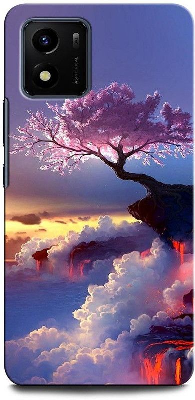 ORBIQE Back Cover for Vivo Y15s NATURE, SKY, TREE, LOVE, HAPPINESS  (Multicolor, Hard Case, Pack of: 1)