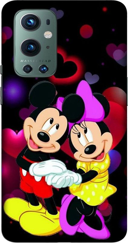 CROKIAN Back Cover for OnePlus 9 Pro Minnie Mickey Mouse Back Cover  (Red, Hard Case)