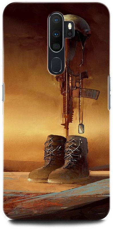 ORBIQE Back Cover for OPPO A5 2020 CPH1933 INDIAN ARMY, ARMY, GUN  (Multicolor, Hard Case, Pack of: 1)