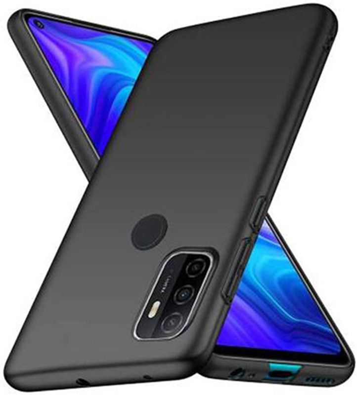 Stunny Back Cover for Oppo a33 (2020)  (Black, Grip Case)