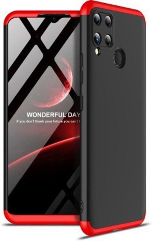 SAPCASE Front & Back Case for Realme C15  (Red, Dual Protection, Pack of: 1)
