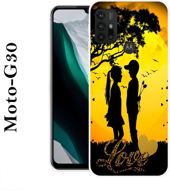 VITARO Back Cover for Motorola Moto G30  (Black, Yellow, Grip Case, Silicon)