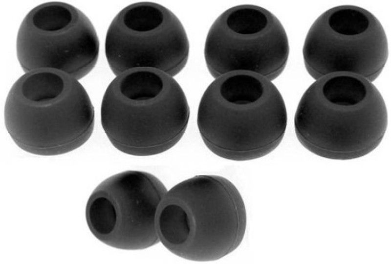 THE DARK NIGHT BBS TECH 10 Pcs (5 Pair) Black Earbuds Silicone Rubber ... In The Ear Headphone Cushion  (Pack of 1, Multicolor)