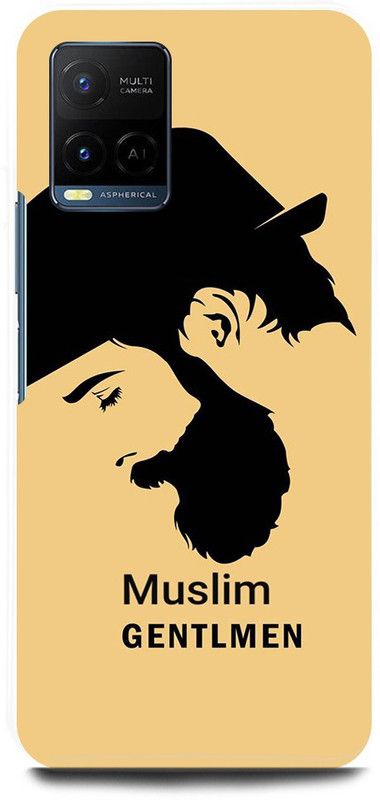 DIKRO Back Cover for Vivo Y33T, V2146, GENTLEMAN, CAP, BEARD, MUSLIM, MUNNABHAI  (Brown, Hard Case, Pack of: 1)