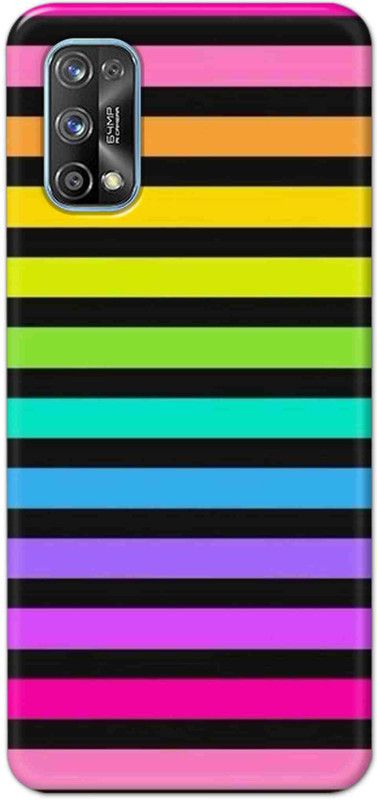 NDCOM Back Cover for Realme 7 Pro Hyper Rainbow Stripes Printed  (Multicolor, Hard Case, Pack of: 1)