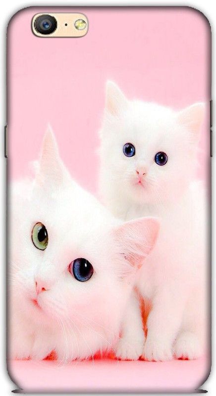 CROKIAN Back Cover for Oppo A57 Cat Back Cover  (Pink, Hard Case, Pack of: 1)