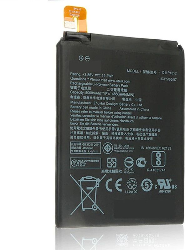 SUPERCART Mobile Battery For Asus Zenfone C11P1612 4 Max pro Plus ZC554KL X00ID 5 3 Month Warranty