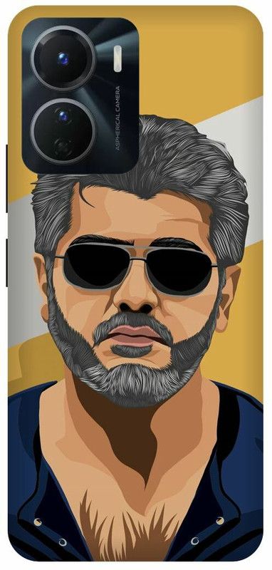 JUGGA Back Cover for vivo Y16, V2204, AJITH, KUMAR, SOUTH, ACTOR, HERO  (Yellow, Hard Case, Pack of: 1)