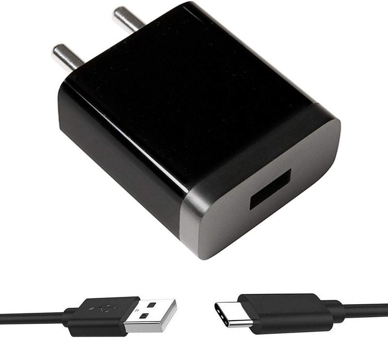 Shopnet 18 W Adaptive Charging 2.4 A Mobile Type-C Charger For Doogee S89 QC 2.4, Rapid, MI, VOOC, AFC Charger with Detachable Cable  (Black, Cable Included)