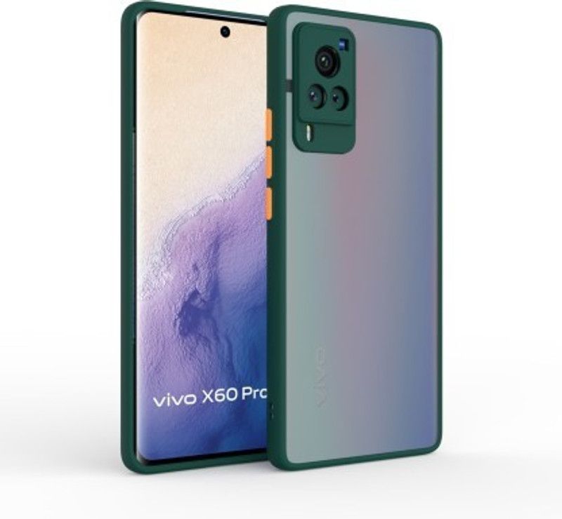 Cermarise Back Cover for Vivo X60 Pro 5G  (Green, Camera Bump Protector, Pack of: 1)