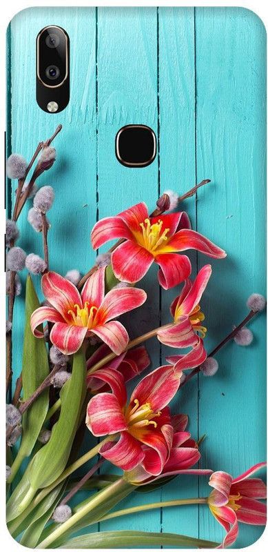 KARJUN Back Cover for Vivo V9 Pro, Flowers Multicolour Printed  (Multicolor, Hard Case, Pack of: 1)