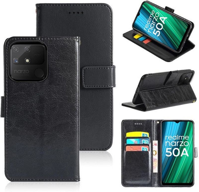 Digoz Back Cover for Realme Narzo 50A  (Black, Dual Protection, Pack of: 1)