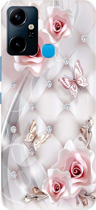 PAYSTORE Back Cover for Infinix Smart 6 Plus  (White, Pink, Silicon, Pack of: 1)